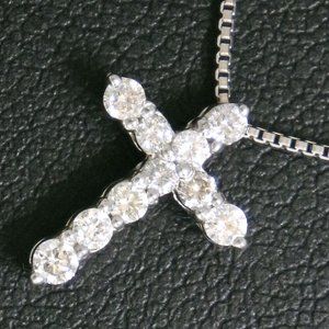 cross Necklace Pt850Platinum/Pt900Platinum/diamond Women
